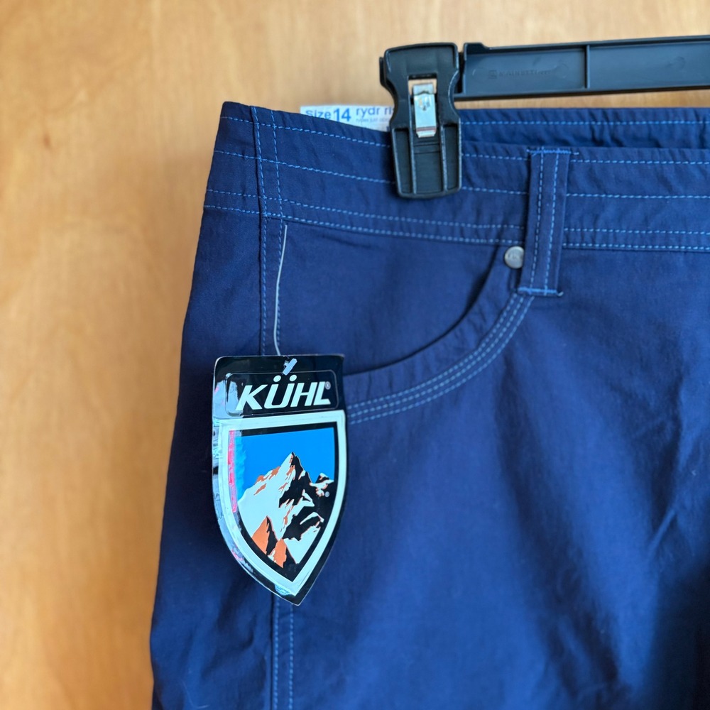Kuhl Free Range Shorts Womens 14 Indigo Blue Mid Rise 6.5 Inseam NWT 112003 - Picture 2 of 11